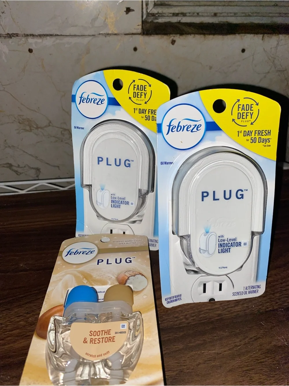 Febreze Plug Air Freshener Warmer and Soothe & Restore Refill